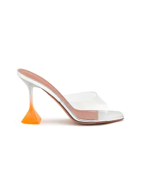 -----------AMINA MUADDI  ---- ------------CLEAR ----Lupita 95 PVC Heeled Sandals --