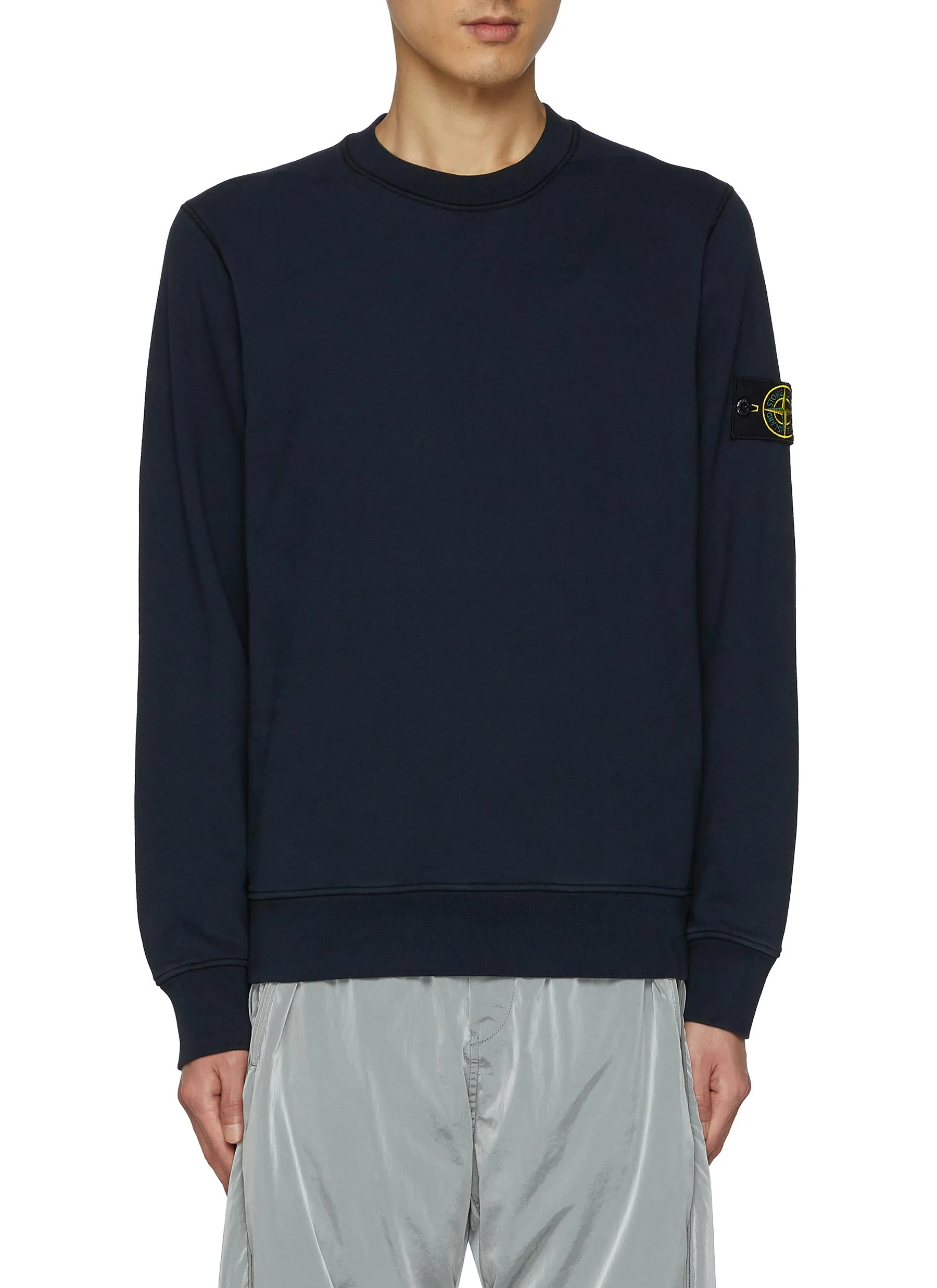 -----------STONE ISLAND ---- ------------ ----Garment Dyed Cotton Fleece Sweatshirt --