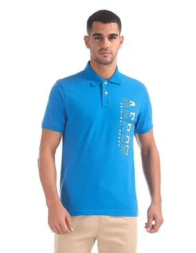 Aeropostale Brand Print Cotton Polo Shirt