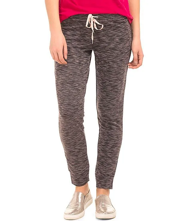 Aeropostale Elasticized Waist Heathered Joggers