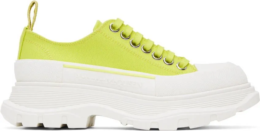 Alexander McQueen Green Tread Slick Sneakers