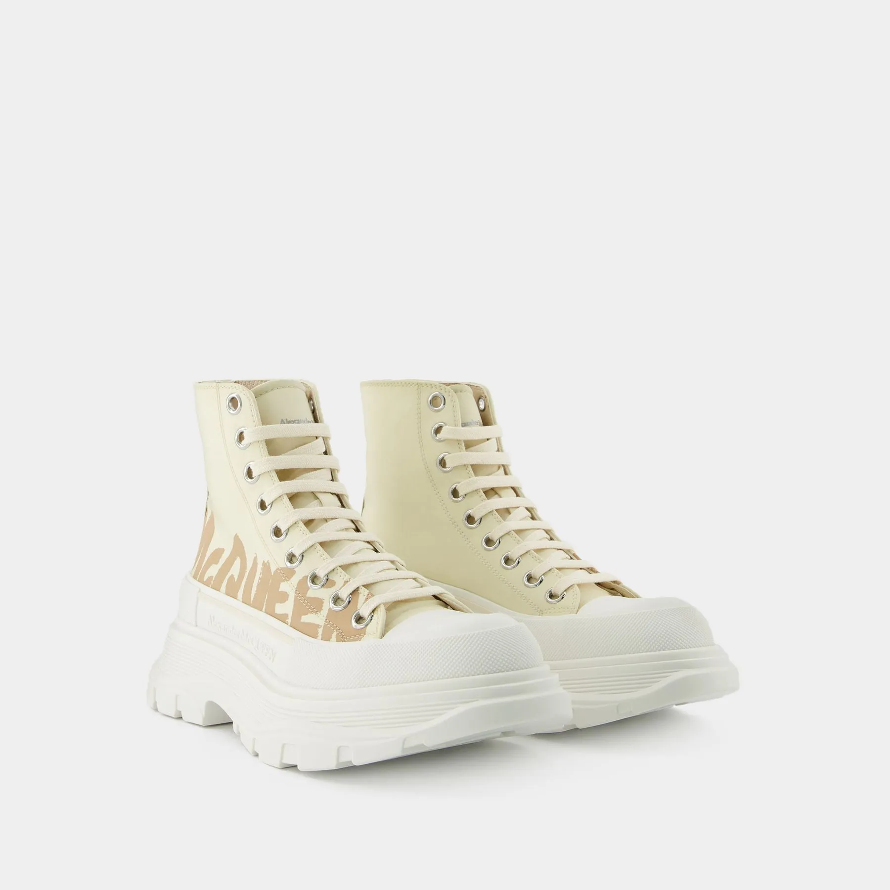 Alexander McQueen  Tread Slick Sneakers - Alexander Mcqueen - Black/White - Leather