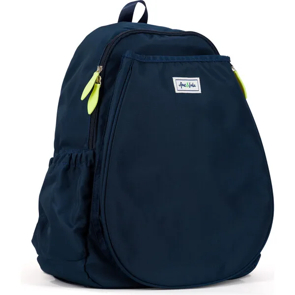 Ame & Lulu Game On Tennis Backpack, Navy & Lime