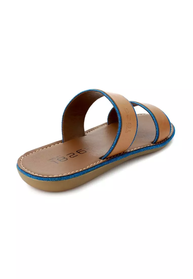 ANOD LEATHER SLIPPER LIGHT BROWN