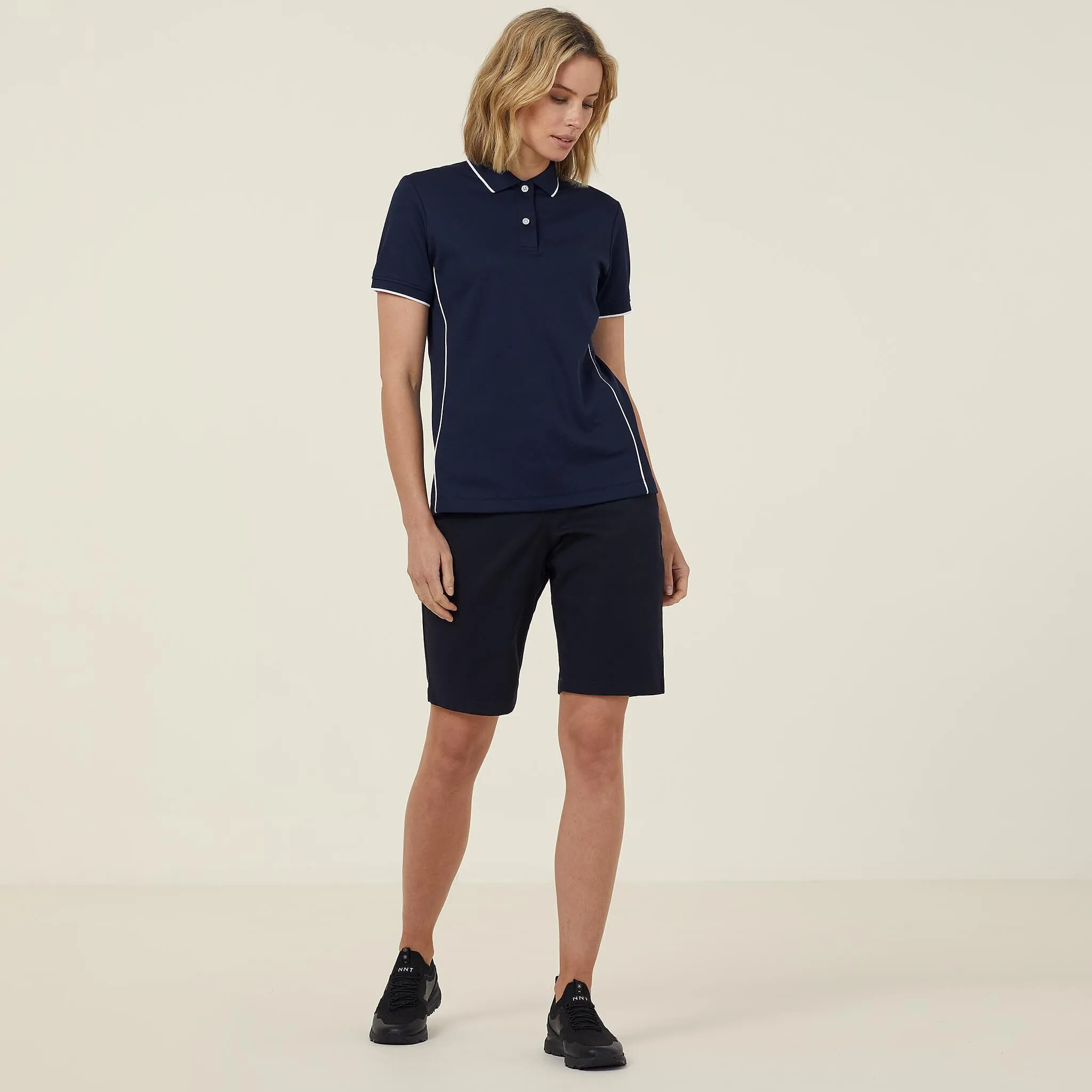 Antibacterial Polyface Short Sleeve Tipped Polo