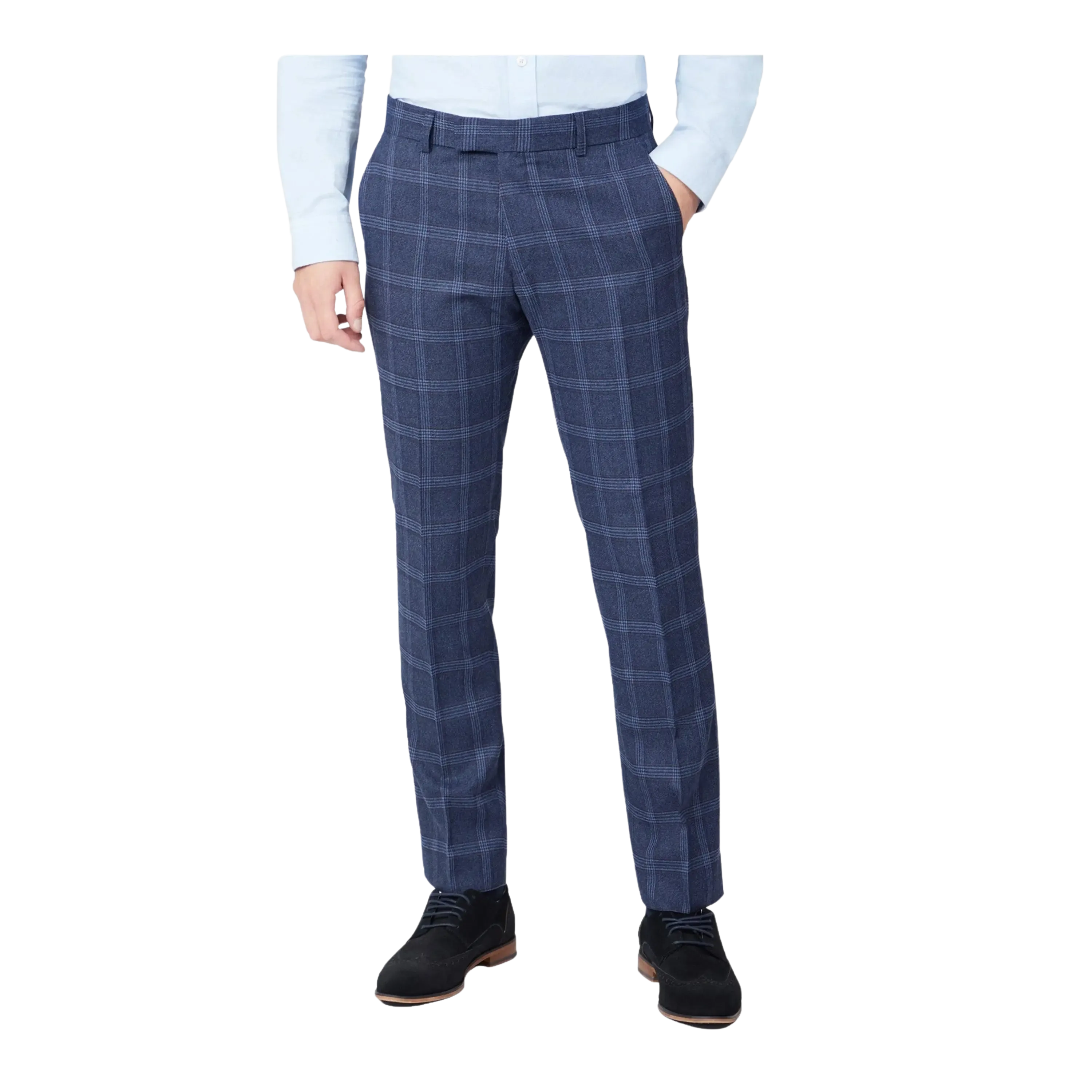 Antique Rogue Tweed Overcheck Suit Trousers