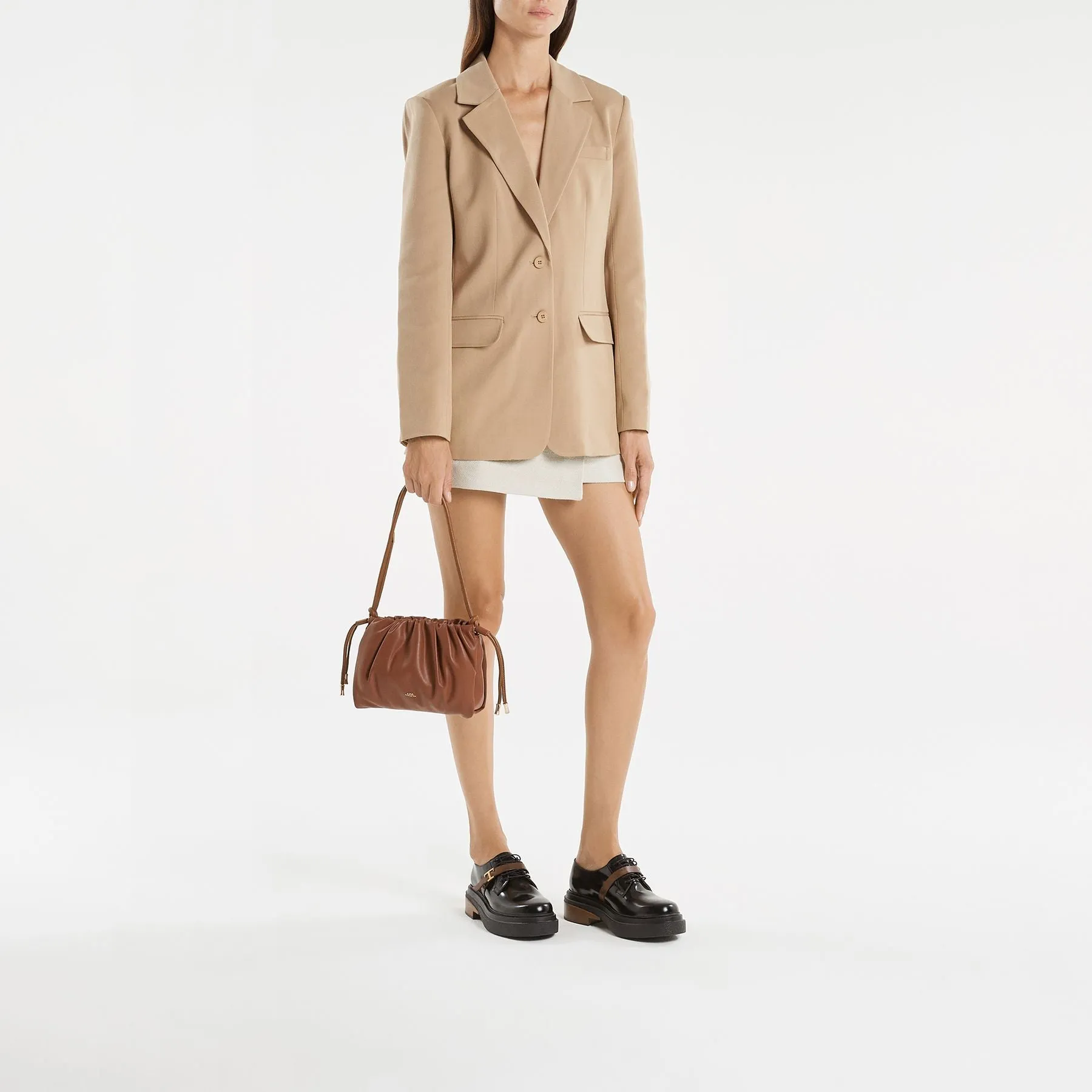 A.P.C.  Ninon Mini Shoulder Bag - A.P.C. - Synthetic - Hazelnut