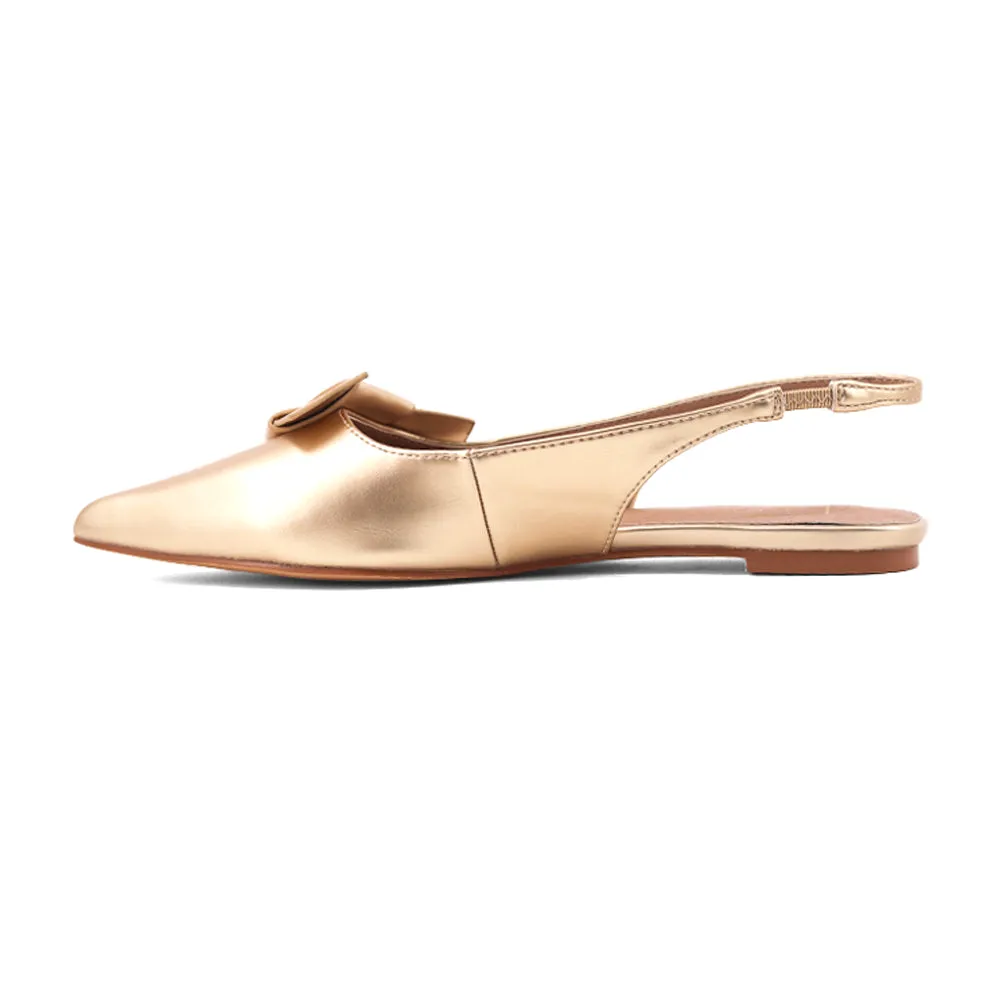 Audrey Metallic Sling Back Ballet Flats