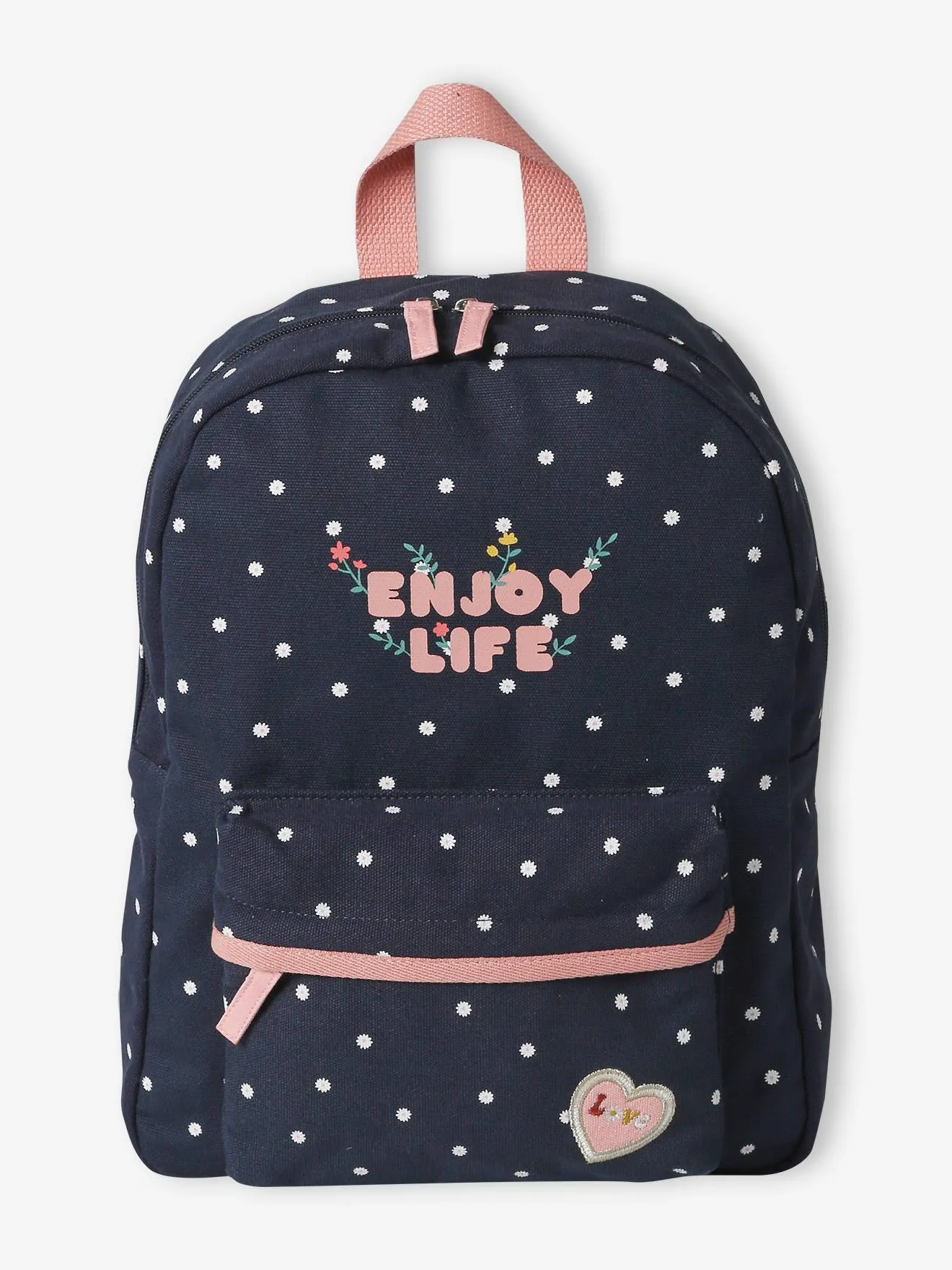 Backpack for Girls, Flower Power - night blue