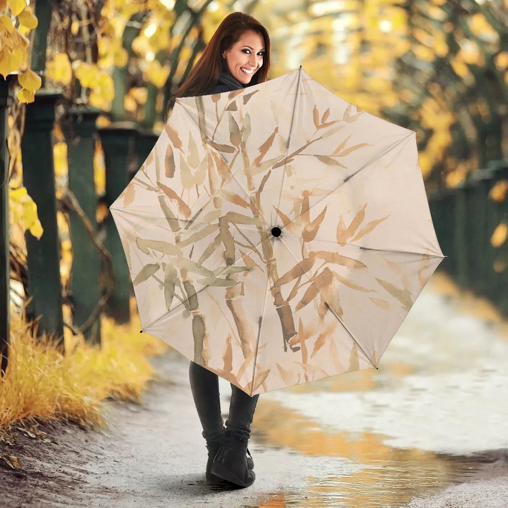 Bamboo umbrella in browns