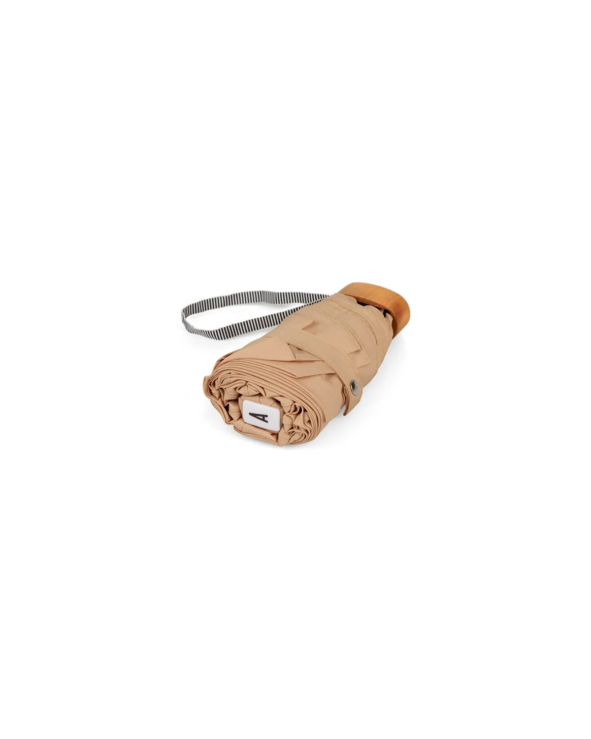 Beige Folding Compact Umbrella