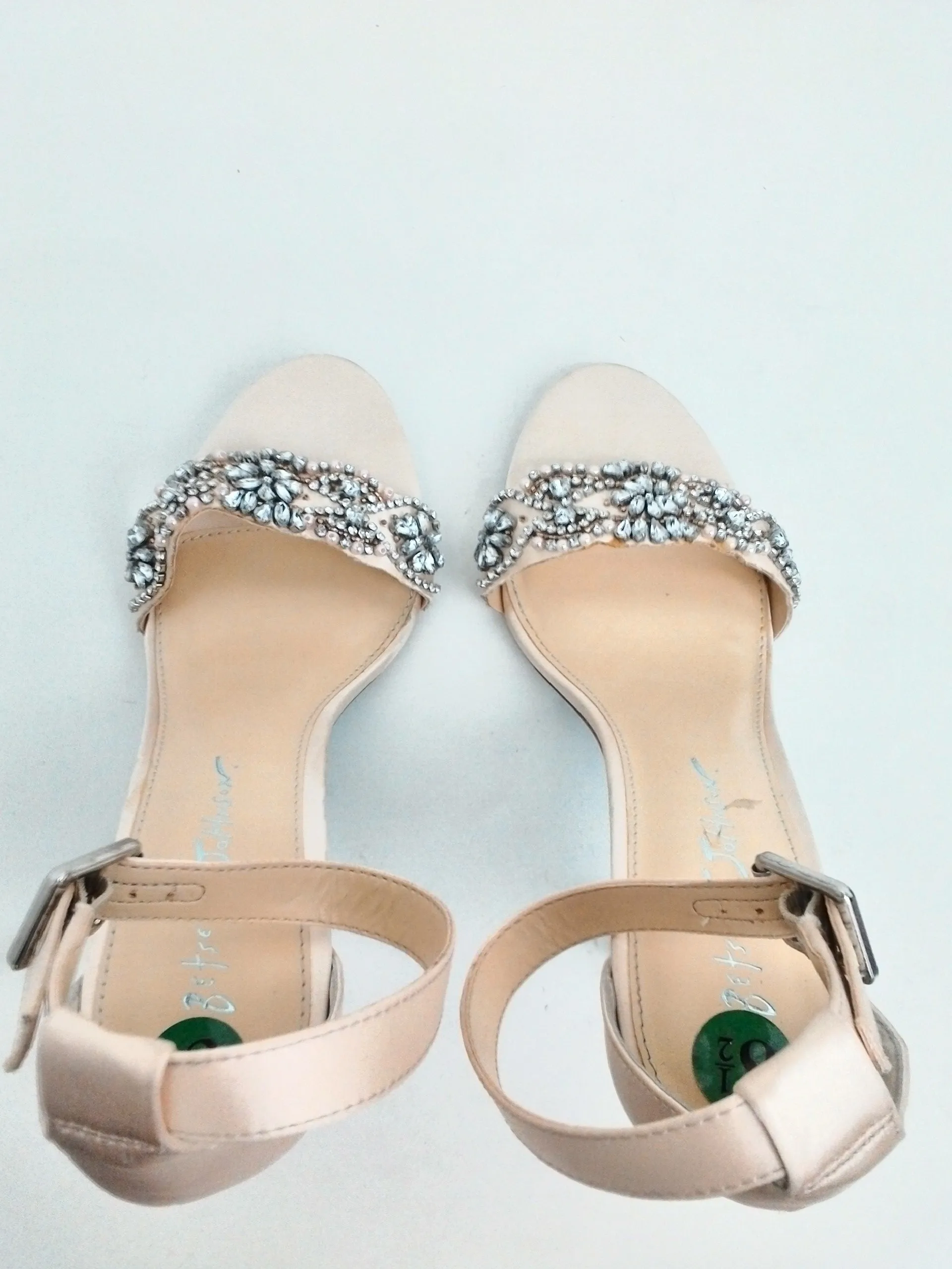 Betsey Johnson Women's Champagne Heeled Sandals Size 8.5 M