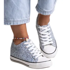 Bez marki Blue shiny Jadwa sneakers