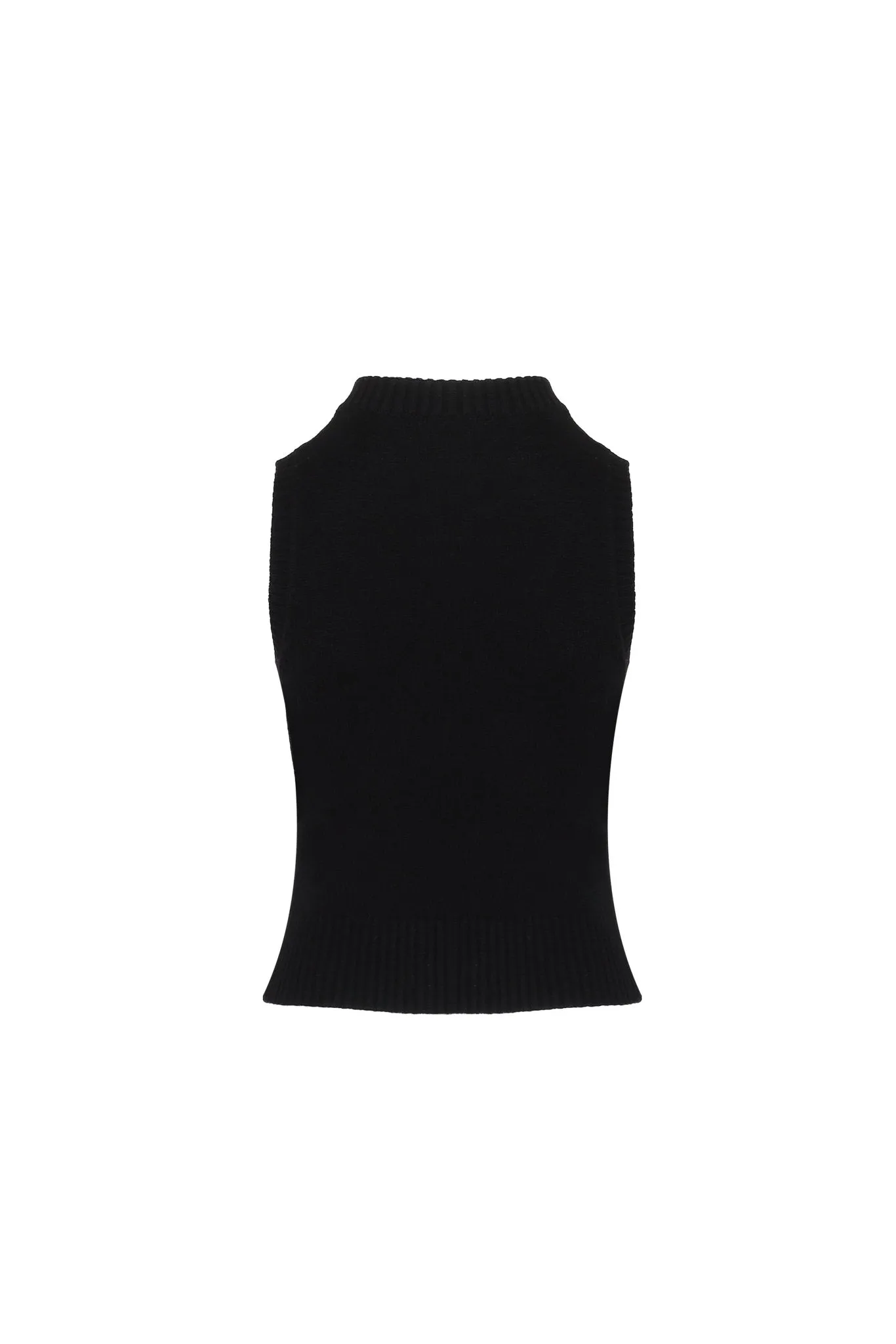 Black Cut-out Tank Top-