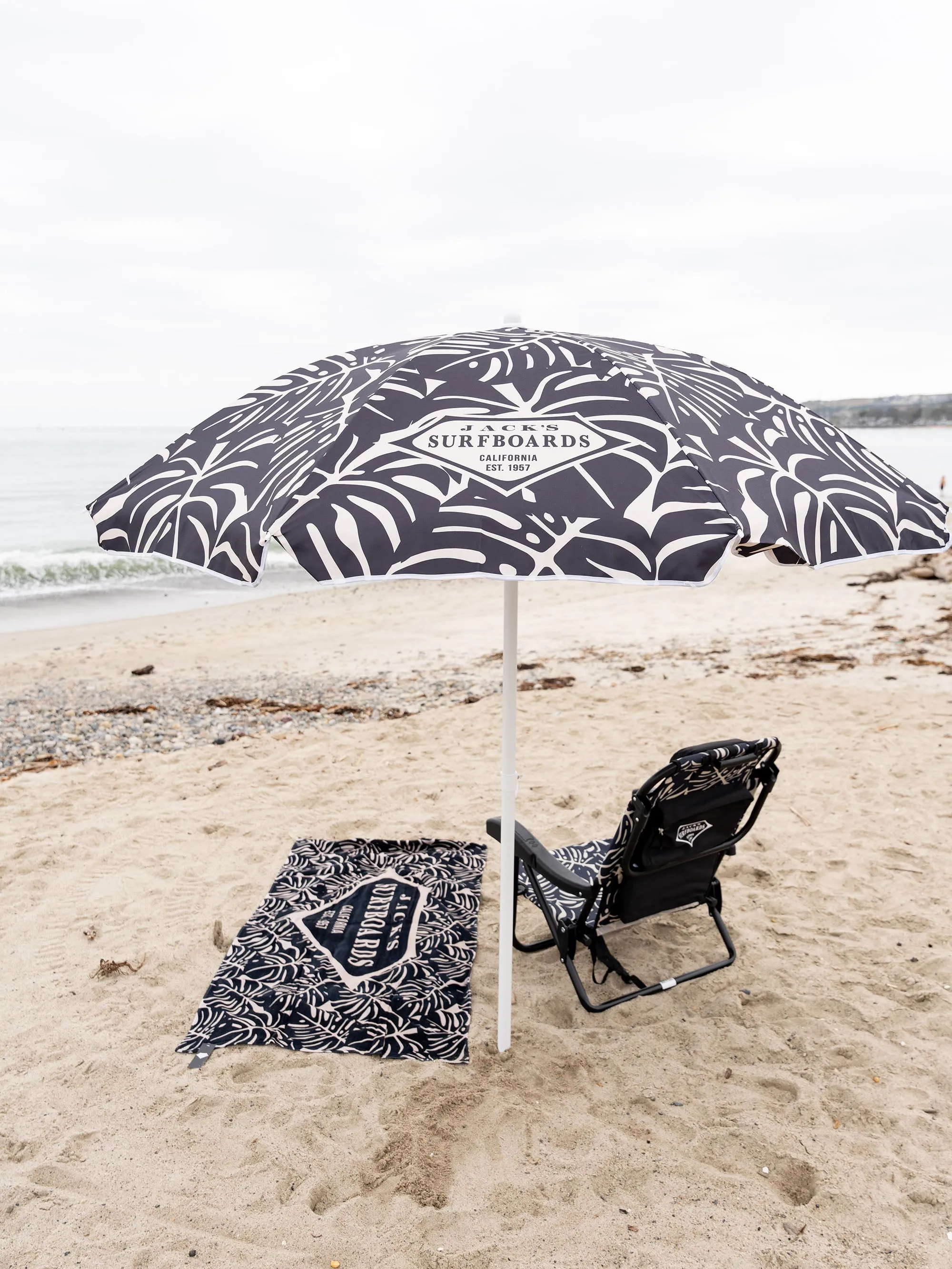 Black Palm Beach Umbrella W/ Anchor