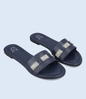 BW9456-NAVY-Women Slipper