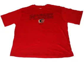 Calgary Flames Logo Men's Reebok Red Short Sleeve T-Shirt (XL)