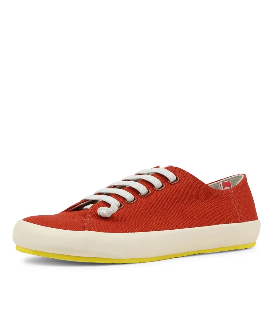 CAMPER Peu Rambla  Medium Red Canvas Sneakers