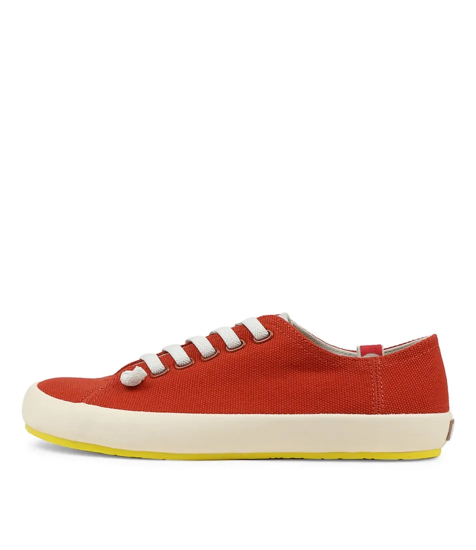 CAMPER Peu Rambla  Medium Red Canvas Sneakers