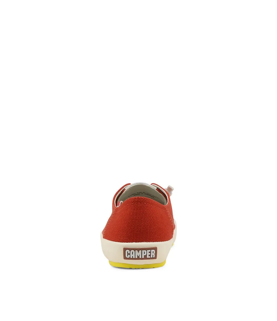 CAMPER Peu Rambla  Medium Red Canvas Sneakers