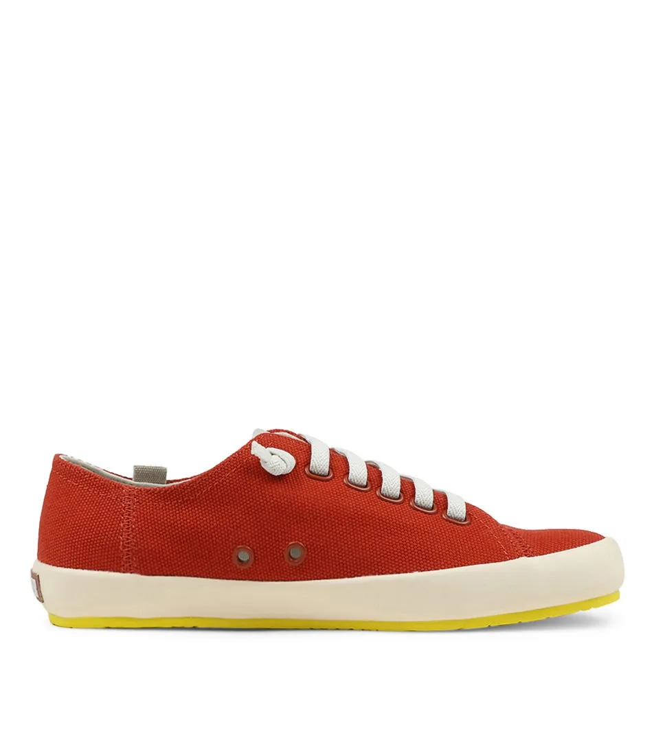 CAMPER Peu Rambla  Medium Red Canvas Sneakers