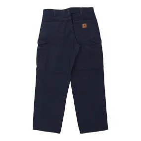 Carhartt Carpenter Trousers - 34W 30L Navy Cotton