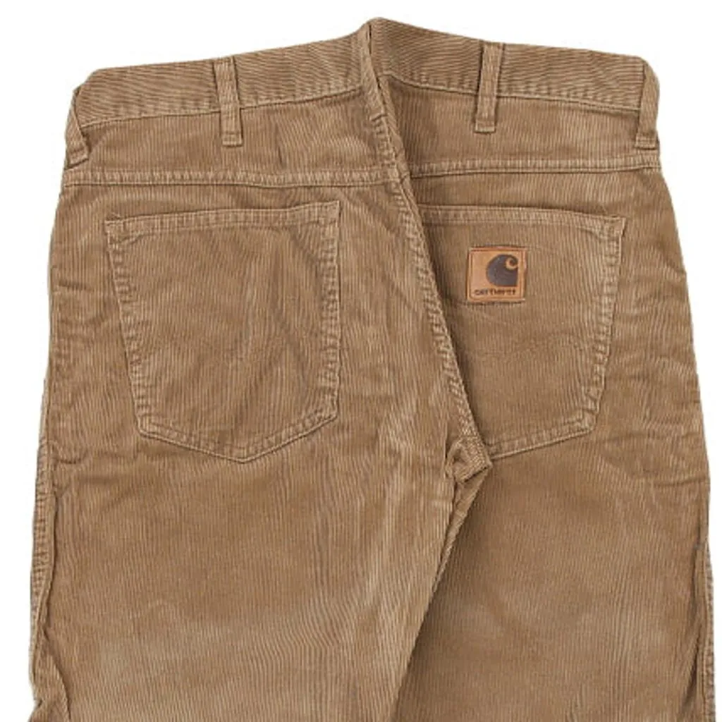 Carhartt Cord Trousers - 30W 32L Brown Cotton