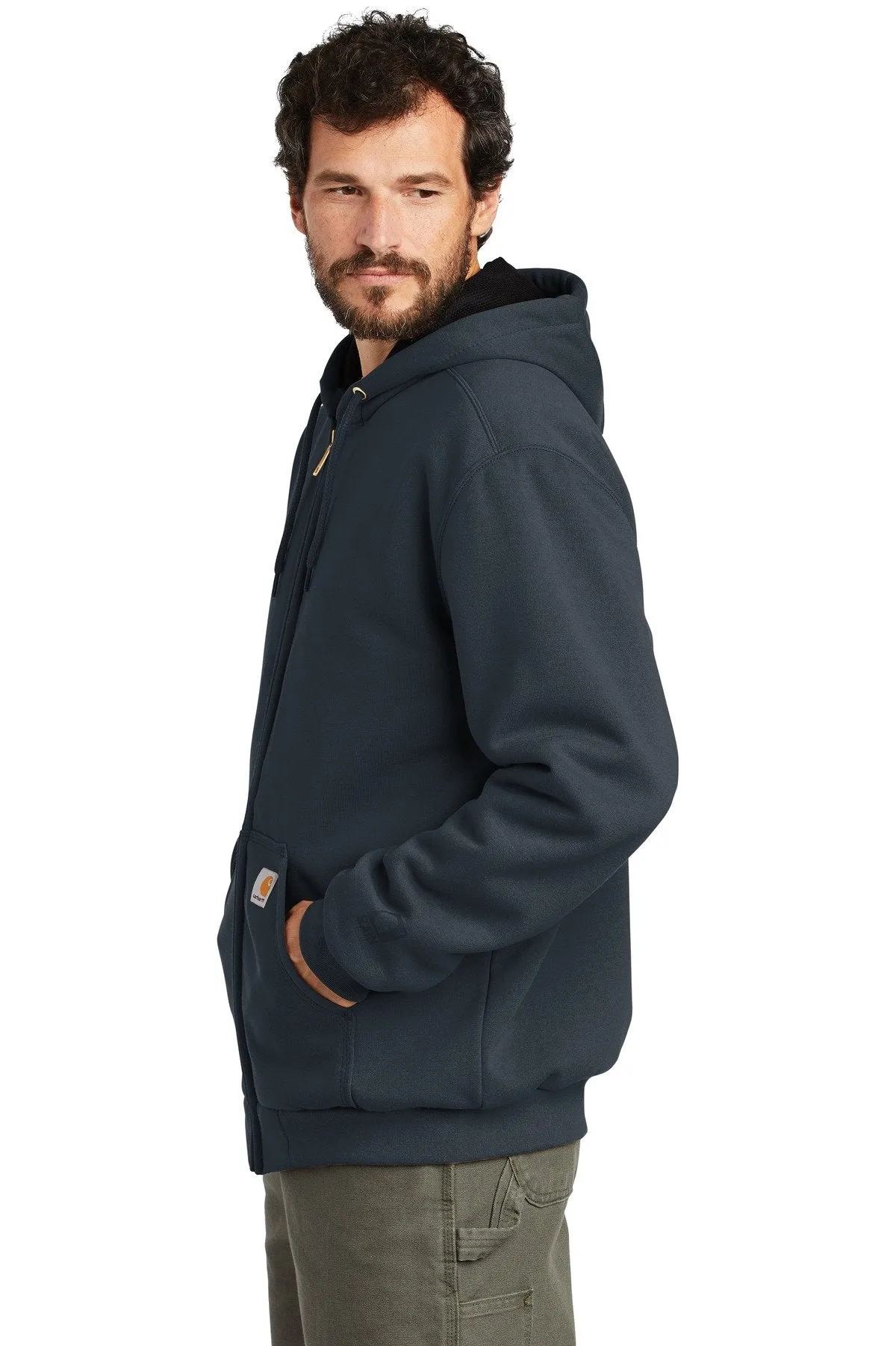 Carhartt Rain Defender Rutland Thermal-Lined Hooded Zip-Front Sweatshirt CT100632 New Navy