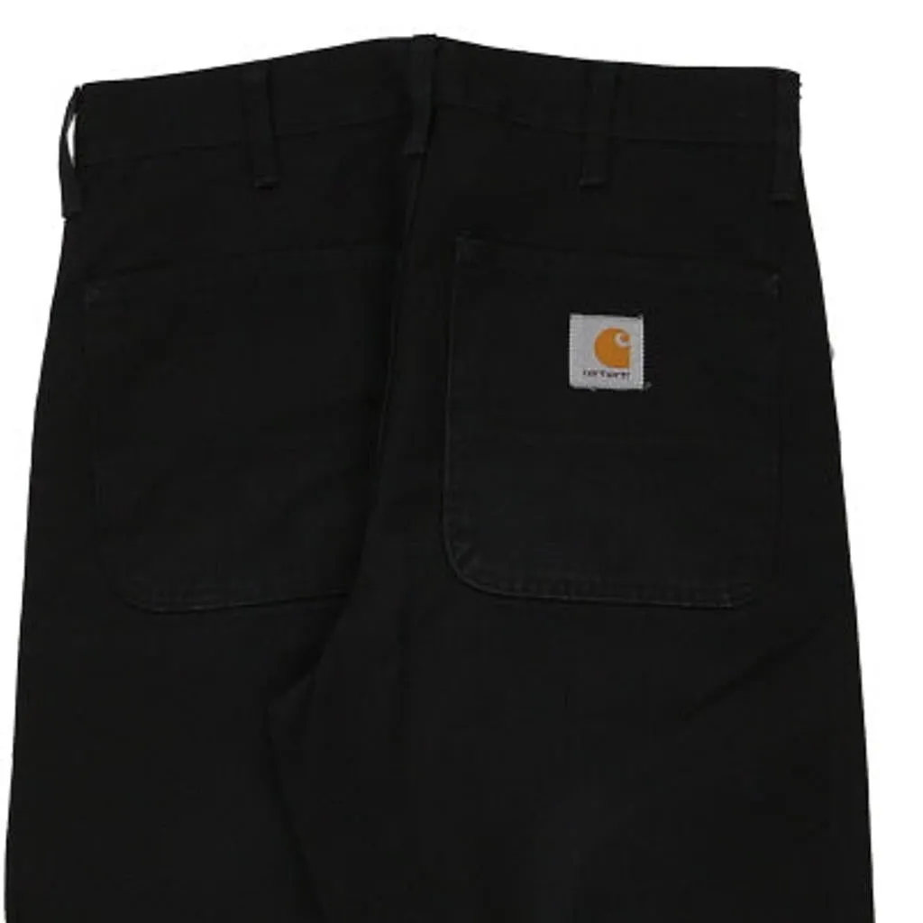 Carhartt Trousers - 30W 32L Black Cotton Blend