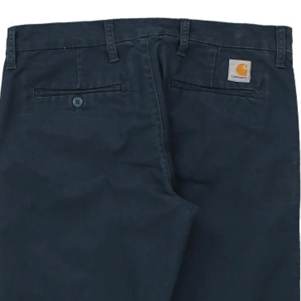 Carhartt Trousers - 33W 34L Navy Cotton