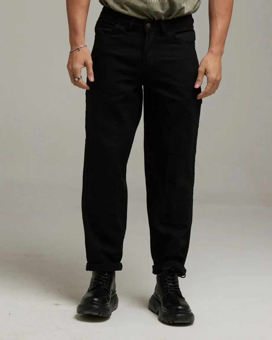 CARPATHIAN MEN'S CARPENTER TROUSERS | BLACK