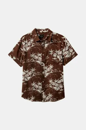 Charter Slub S/S Woven Shirt - Sepia Umbrella Scene