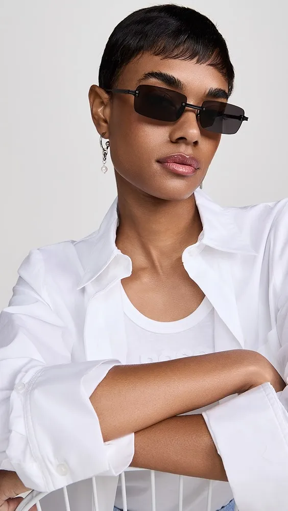 Chimi   Rimless Rectangular Sunglasses 