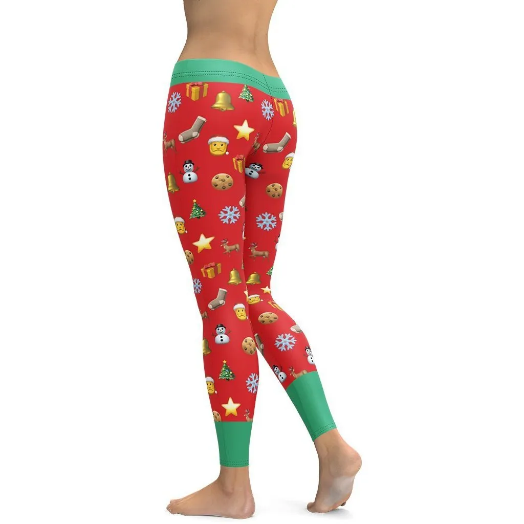 Christmas Emoji Leggings