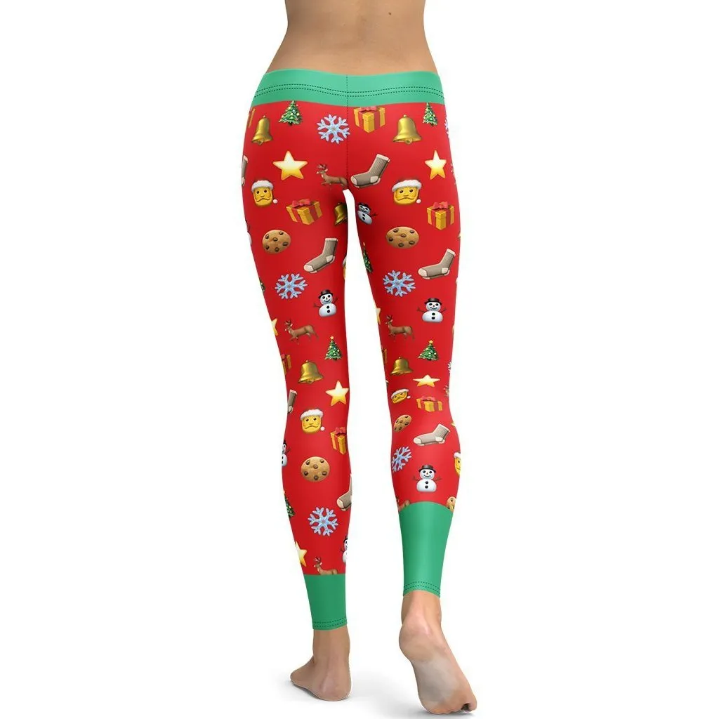 Christmas Emoji Leggings