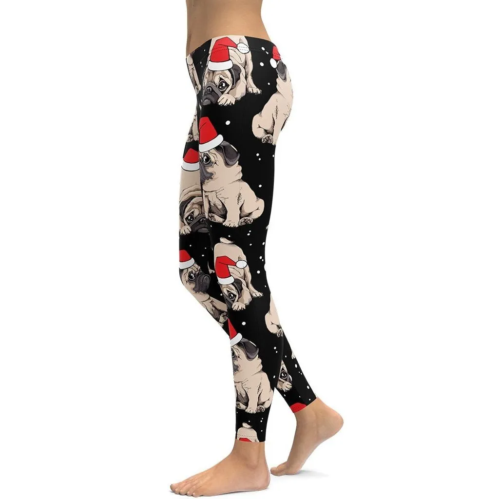 Christmas Pugs Leggings