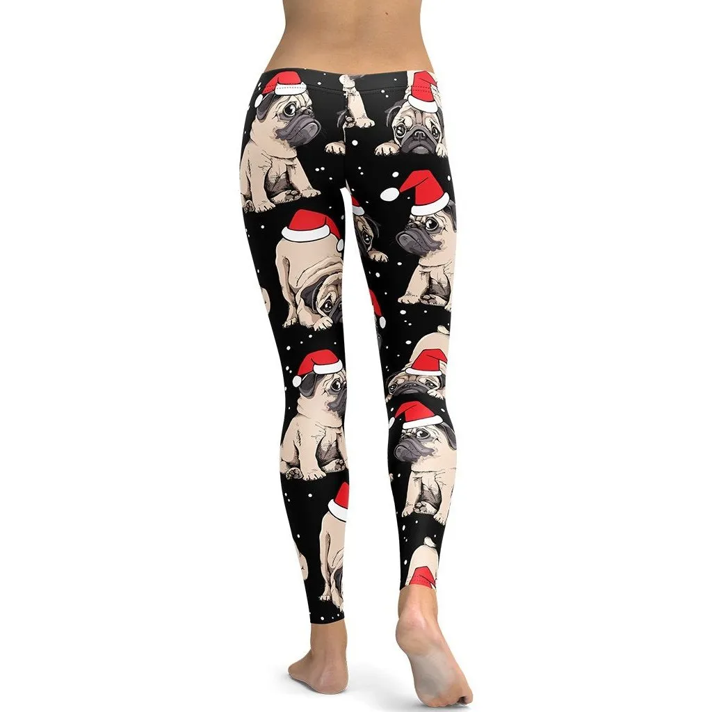 Christmas Pugs Leggings