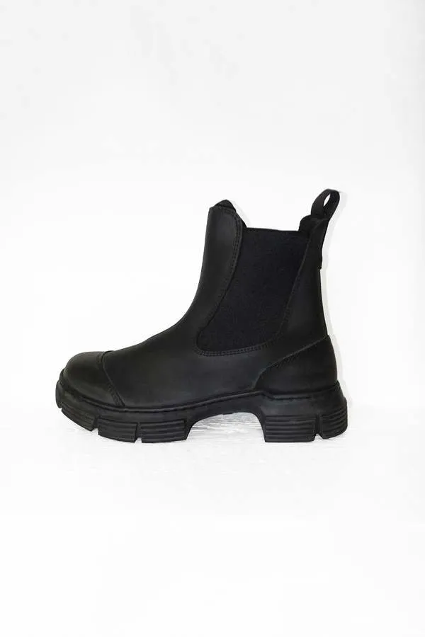 City Boot - Black Recycled Rubber