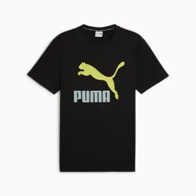 CLASSICS Logo Men's Tee | PUMA Black-Lime Sheen | PUMA Shop All Puma | PUMA 