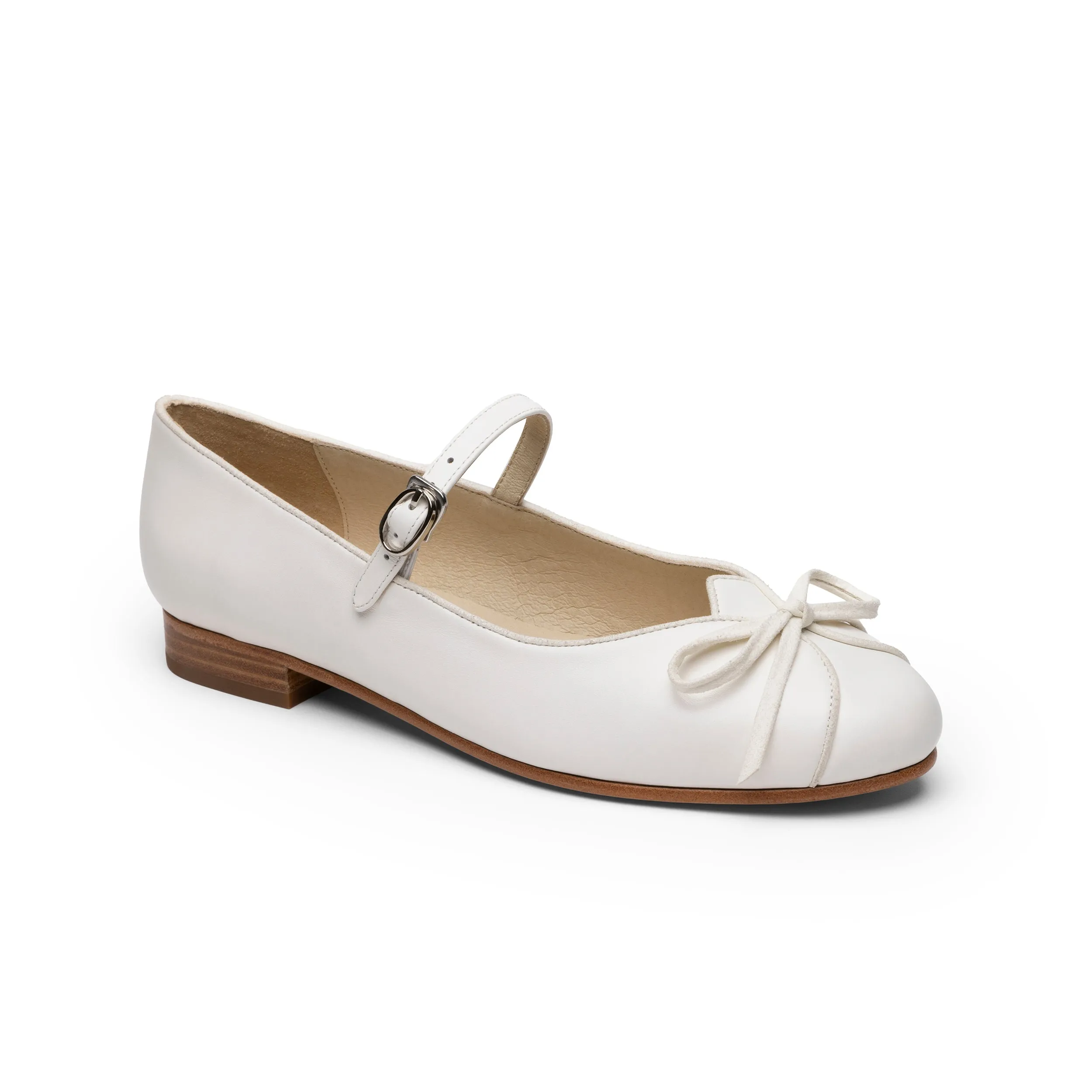 Claud Vintage Flats Wide (Soft Ivory)