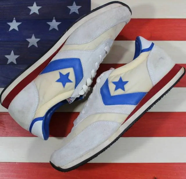 Converse 1984 la olympic games original vintage 84 trainer white/blue mens sz 10