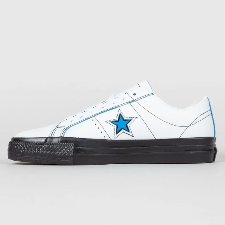 Converse Cons x Eddie Cernicky One Star Pro Ox (White/Black/Kinetic Blue)