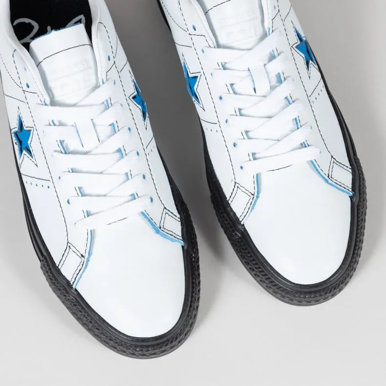 Converse Cons x Eddie Cernicky One Star Pro Ox (White/Black/Kinetic Blue)