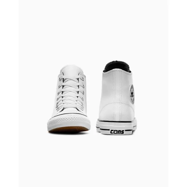 Converse CTAS Pro Hi Leather White - White - Black