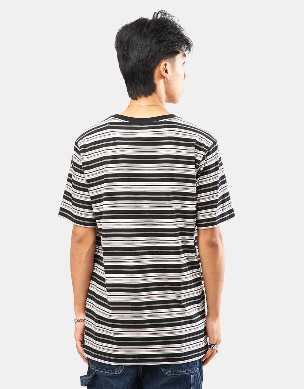 Converse Loose Fit Striped T-Shirt - Converse Black Stripe