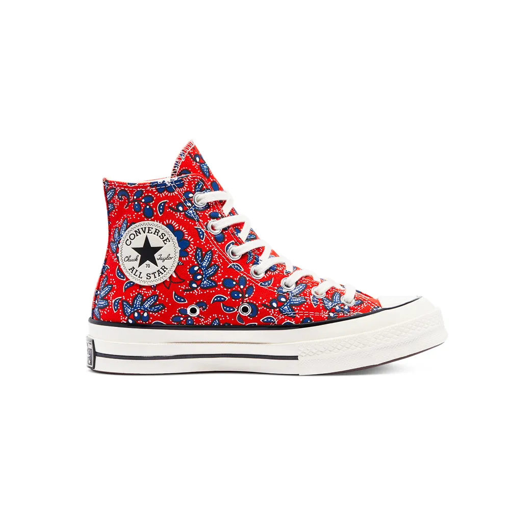 Converse Paisley Prints Chuck 70 High Top Habanero Red/Egret/Rush Blue 171072C