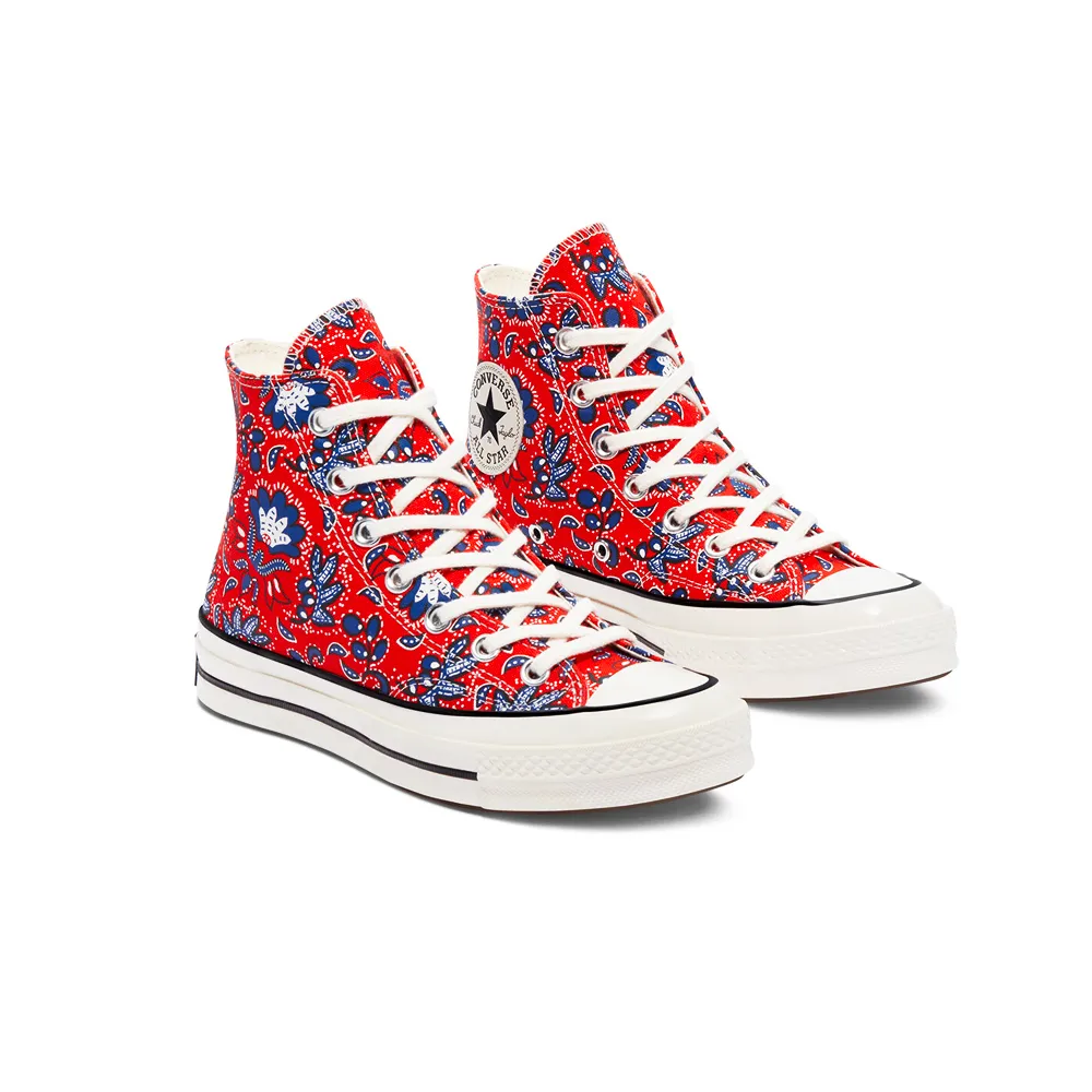 Converse Paisley Prints Chuck 70 High Top Habanero Red/Egret/Rush Blue 171072C