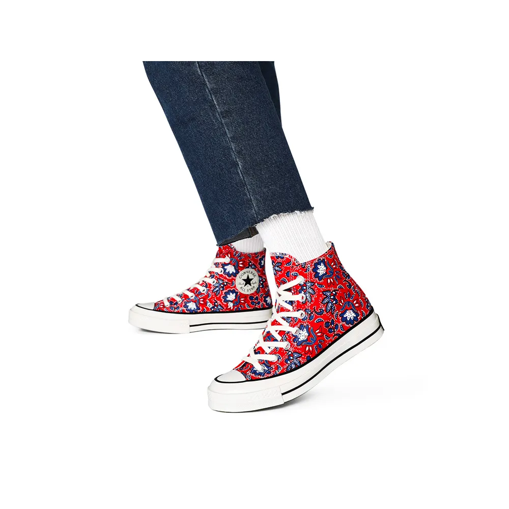 Converse Paisley Prints Chuck 70 High Top Habanero Red/Egret/Rush Blue 171072C