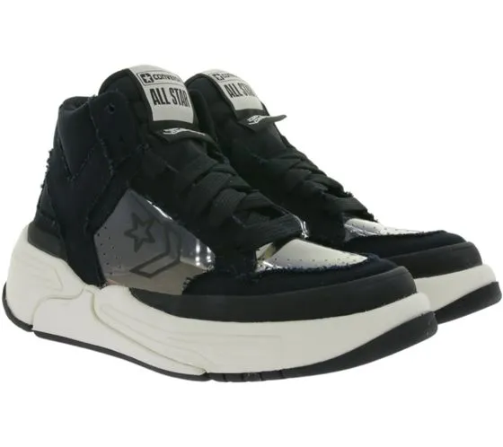 Converse x Joshua Vides Zapatillas Weapon CX Hi con superposiciones transparentes Zapatillas negras