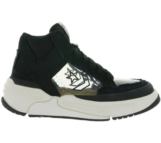 Converse x Joshua Vides Zapatillas Weapon CX Hi con superposiciones transparentes Zapatillas negras